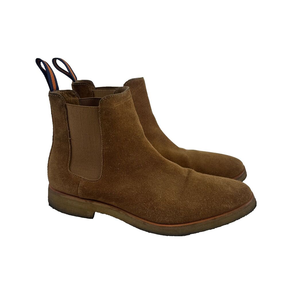 New Republic Chelsea Boot Tan Suede PullOn Ankle Crepe Sole Brown Classic Men 10